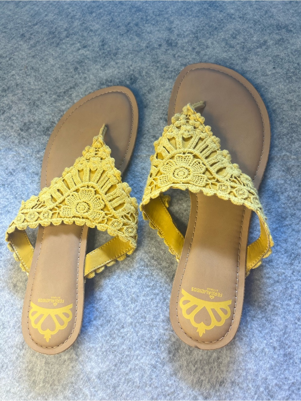 Boho crocheted Flip flops